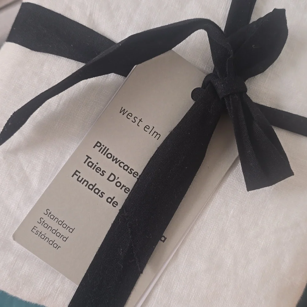 ❤️BUY 2 GET 1 FREE European Flax Linen Pillowcases, Size Standard, Color White